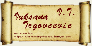 Vuksana Trgovčević vizit kartica